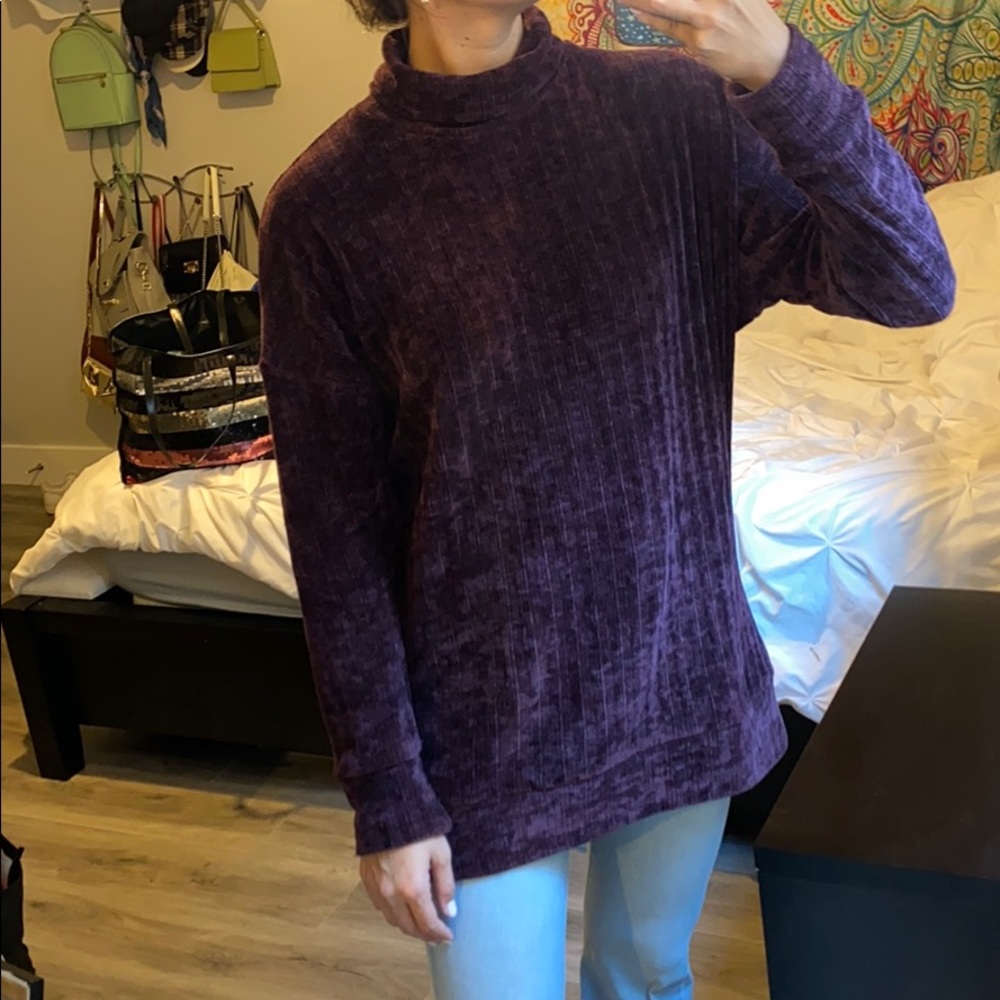 Plum turtleneck sweater